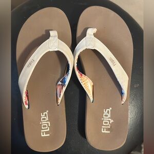 Flojos Women's Tan and Multicolor Sandals